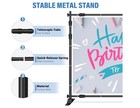 8 X 8  Banner Stand Heavy-duty Step And Repeat Backdrop Telescopic Adjustable