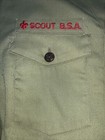 Vintage Boy Scout Olive Green Long Sleeve Uniform Shirt  87