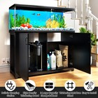 Tc-homeny 75 Gallon Aquarium Stand Cabinet With Charging Station Fish Tank Stand