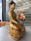 30cm Antique Bronze Gilt Buddha Statue Buddhism Kwan-yin Bhagavan Bhaisajya  