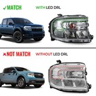 Led Headlight For 2022-2024 Ford Maverick Lariat Chrome Housing W  Led Drl Right