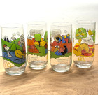 Mcdonalds Peanuts Camp Snoopy Vintage Glasses Set Of 4-great Condition And Fun