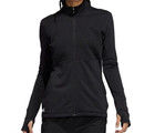 Adidas Golf Women s Jacket Size Large Black Long Sleeve Full Zip Thumb Holes