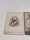 Lot Of 2 Cdv Antique Photographs Of Middle Aged Men