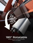 Lisen Retractable Grey Car Wire Phone Charger Usb Car Charger 69w
