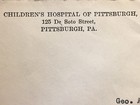 1933  Children s Hospital Of Pittsburgh Advertising Cover 3c  washington  Stamp 