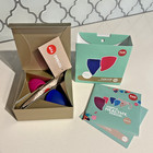 Fun Factory Fun Cups Menstrual Period Health Silicone 2 Reusable Cups  pouch Nib