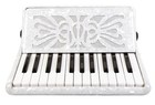 Rossetti 25 Keys 12 Bass Buttons 2512 Piano Accordion - White   Case  Strap