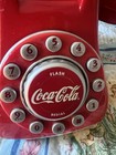 Coca-cola Snow Dome Touch Tone Desktop Telephone Vintage Functional