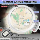 30x 10x Large Floor Magnifying Glass With Light And Stand 72 Led Adjustable Heig