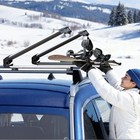 Ski   Snowboard Roof Rack  6 Pairs Skis 4 Boards  2 Pcs Universal  Silver black
