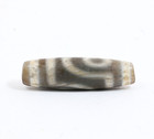 Tibetan Two-eye Ruyi Pattern Dzi Agate Bead Handmade Protective Amulet