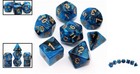 Balanced Blue Mix   Black Acrylic Dice Set For Rpgs - 7 Essential Dies Included