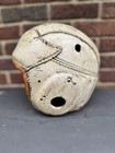 Shore 9 Vintage Old Leather Winged Front Antique Football Ball Helmet 3 Strap