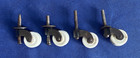 4 Vintage Porcelain Caster Wheels