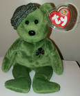 Ty Beanie Baby Lots O  Luck The Irish Bear  bbom March 2007 Exclusive  8 5  Mwmt