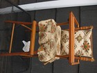 Vintage Cass Toys Wooden Doll High Chair Antique Toy Old Dolly Girl Made In Usa
