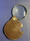 Vtg Swift   Anderson Pocket Magnifying Glass Folding Leather Case Loupe Curio