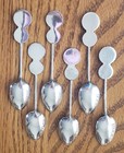 900 Silver Vintage Chinese Demitasse Spoons Set Of 6