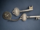 Waldorf Astoria Hotel Keys Antique Vintage  two Keys And Fob 