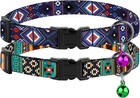 Cat Collar Breakaway 2pcs Adjustable Pattern Tribal Aztec Southwest Safety Pet C