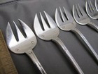 Set Of 12 Fine French 950 Silver Oyster Forks-5 Inch-maker S fils