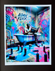 Aidan Flux   Hand Signed Original Print Framed Ltded Of 69 Coa  reading Art 