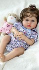Realistic Reborn Baby Dolls Girl With Accessories - 20 Inchs Lifelike Purple