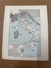 Antique Map Balkans   Unification Of Italy Longmans Double-sided History Print