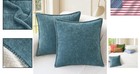 Pack Of 2 Decorative Smoke Blue Pillow Covers 18x18   Cozy Chenille Touch