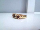 3 Ct Oval Red Garnet   Pearl Simulated Women s Wedding Ring 14k Yellow Gold Over