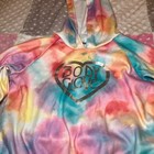 Girls  Body Glove Size 4 Tie Dye Hoodie Sweatshirt Rainbow Pastel Fleece