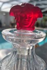 Versace By Rosenthal Frosted Medusa  Bottle Stopper- Vintage Ruby Red