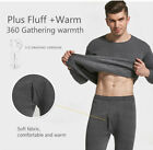 Men 100  Cotton Fleece Lined Thermal Long Johns Top   Bottom 2pc Underwear Set