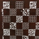 Antique Japanese Ise Katagami Paper Kimono Stencil Shochikubai Square Plum A730