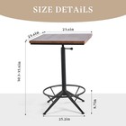 Bar Table  30 3 -35 5  Tall Adjustable Bar Height  23 7  Swivel Square