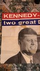 Kennedy Johnson Two Great Democrats Campaign Poster 1960 Election 41 X 27jfk Lbj