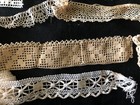 Job Lot 15 Antique French Pieces Lengths Lace Fripperies Trims C1900s  14