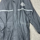 Vintage Harley Davidson Waterproof Black Motorcycle Rain Riding Coveralls Small