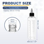 3 Pcs 230ml  8oz  Dispensing Bottle Twist Cap Bowl-shaped  Transparent black