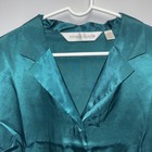 Vintage Victoria s Secret Button Up Sleep Shirt Polyester Satin Long Sleeve L 