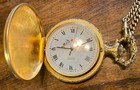 Incabloc 17 Jewel Gold Tone Swiss Made Pocket Watch 