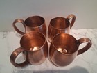 Vintage West Bend Copper Mugs Set Of 4 Stamped Solid Copper Wb Classic