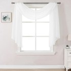 144 Inches Long Window Scarf For Party - Luxury Soft Semi Sheer Scarf Valance   