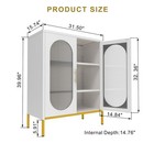 Elegant Fluted Glass 2-door Storage Cabinet For Modern Homes