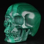 2 0  Malachite Carved Crystal Skull  Realistic  Crystal Healing