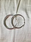 925 Sterling Silver Large Hoop Earrings