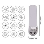 12pcs Flower Theme Metal Stamps  6mm  1 4         Metal Stamping Tools Diy Arts And