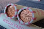 1985-d   original Bank Wrapped    Uncirculated Lincoln Cent Roll - Obw Penny s--