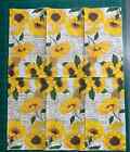 Two Single Guest Napkins For Decoupage Sunflower With Script Botanical Floral